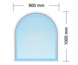 Podstavné sklo Athina 6 mm (8 mm) o rozměrech 1000x900 mm
