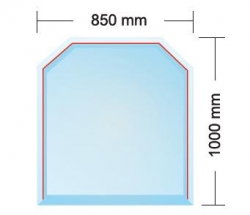 Podstavné sklo Dublin 6 mm o rozměrech 1000x850 mm