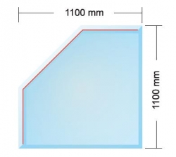 Podstavné sklo London 6 mm o rozměrech 1100x1100 mm