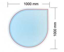 Podstavné sklo Monaco 6 mm o rozměru 1000x1000 mm